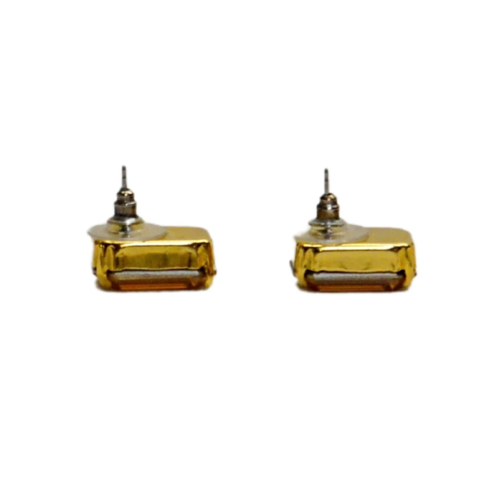 Rectangle Stud Earrings For Women - Champagne - Image 3