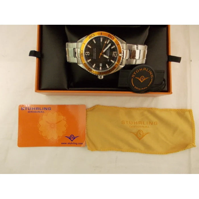 Stuhrling Original Men's 515.04 Aquadiver Regatta Endeavor Swiss Watch - Image 2