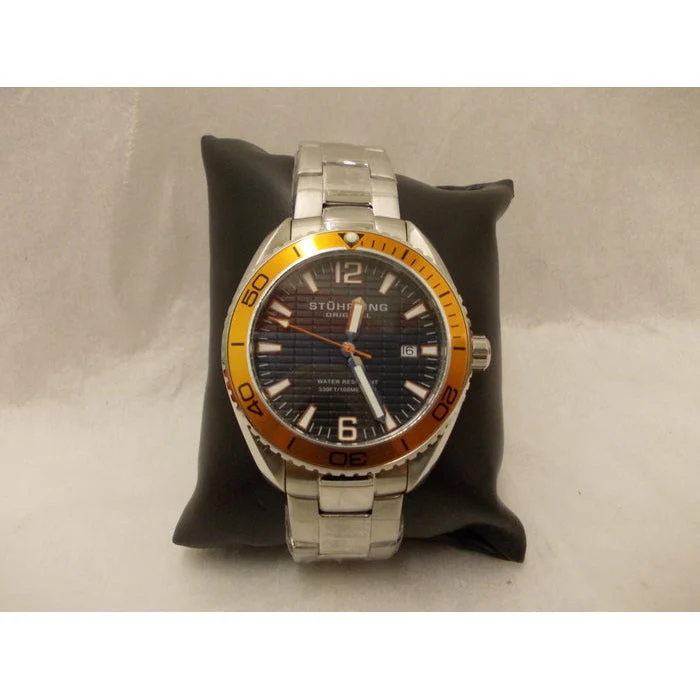 Stuhrling Original Men's 515.04 Aquadiver Regatta Endeavor Swiss Watch - Image 4