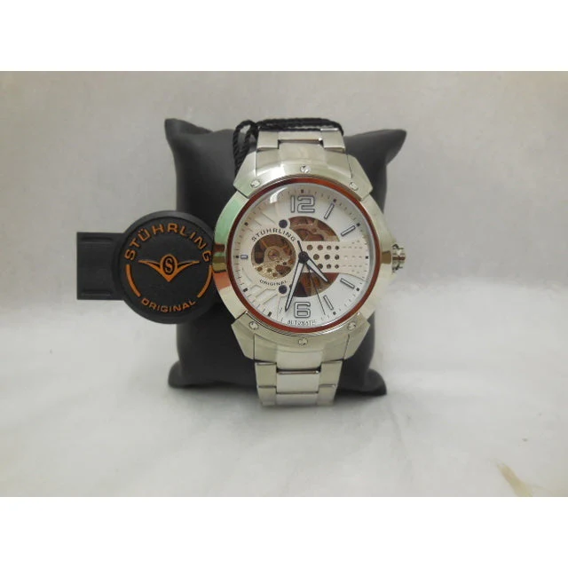 Stuhrling Original Men's 628.01 Legacy Analog Display Self Winding Silver Watch - Image 2
