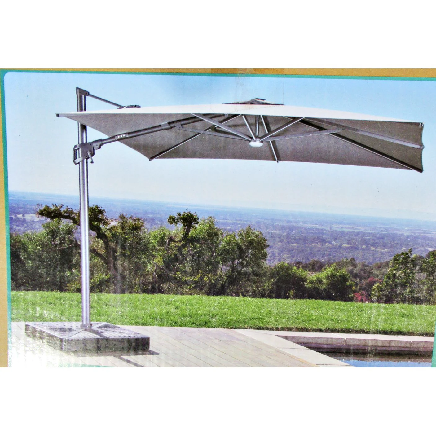Sunvilla Cantilever Umbrella LED Light 10FT Cast Slate
