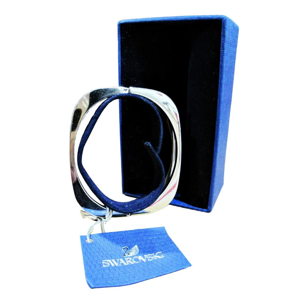 Swarovski Square Bangle Bracelet Black/Silver - Image 2