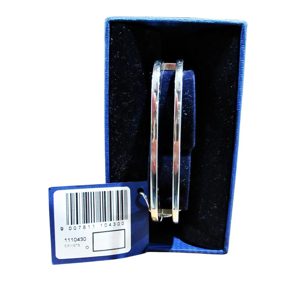 Swarovski Square Bangle Bracelet Black/Silver - Image 3