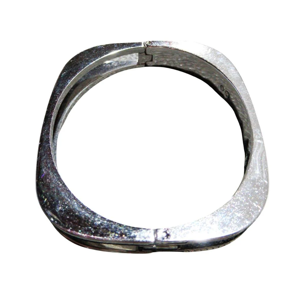Swarovski Square Bangle Bracelet Black/Silver - Image 7