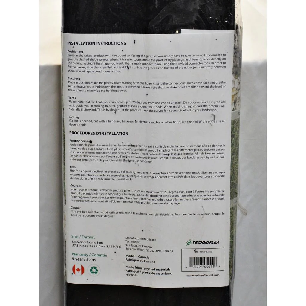Technoflex Landscape Edging 4 Ft Pack of 4 in Black - Image 5