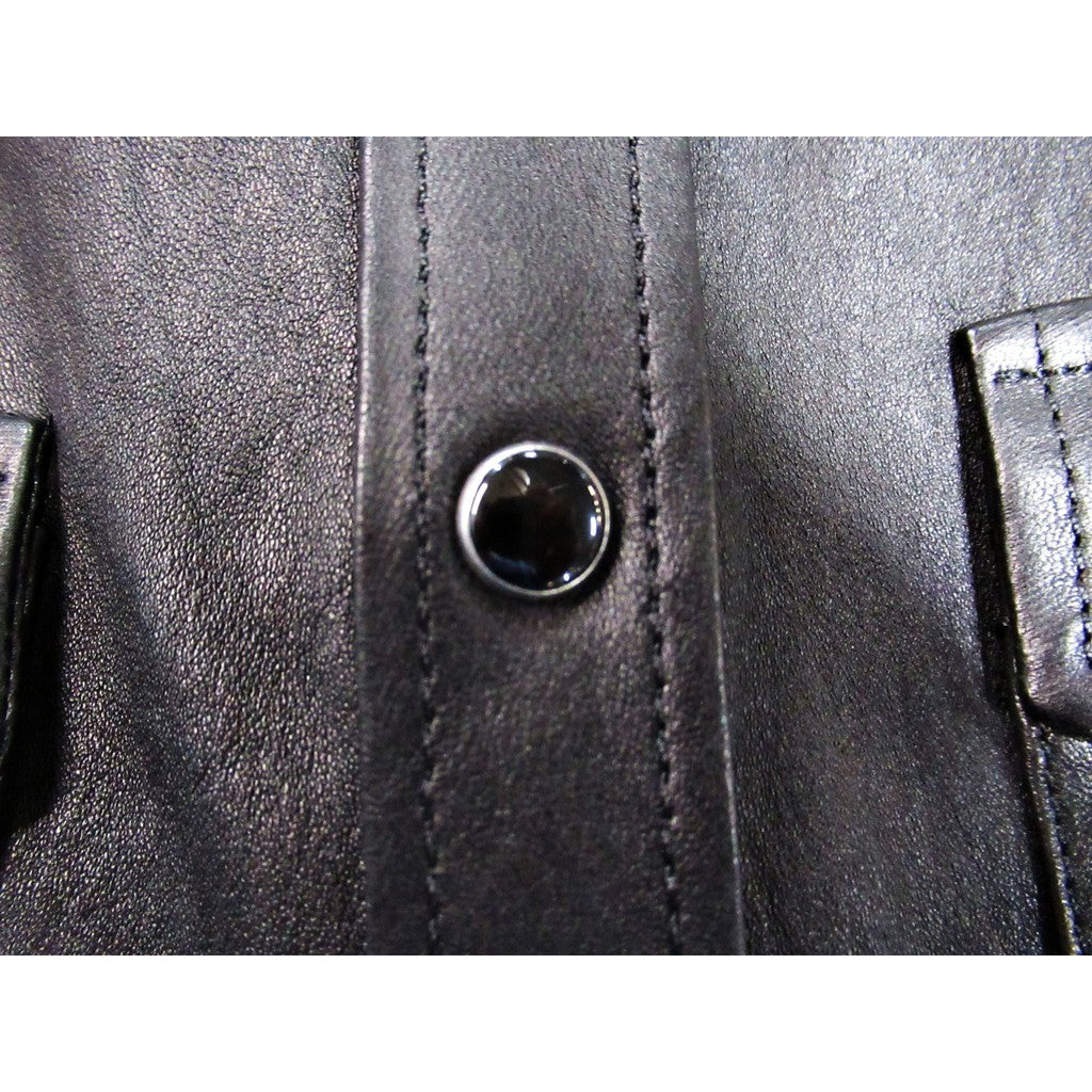 The Kooples Leather Shirt Men Black M - Image 5