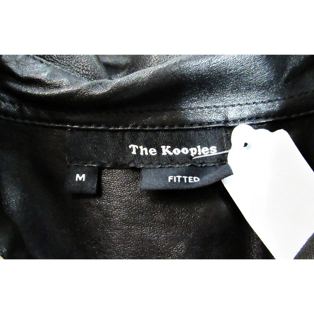 The Kooples Leather Shirt Men Black M - Image 6