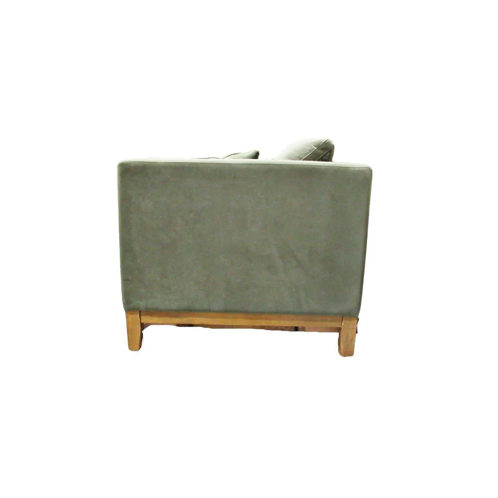 Thomasville Fabric Sofa with Storage Seats Green - Image 6