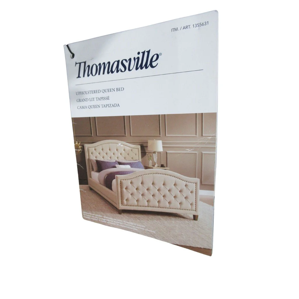 Thomasville Queen Upholstered Head and Footboards - Image 6
