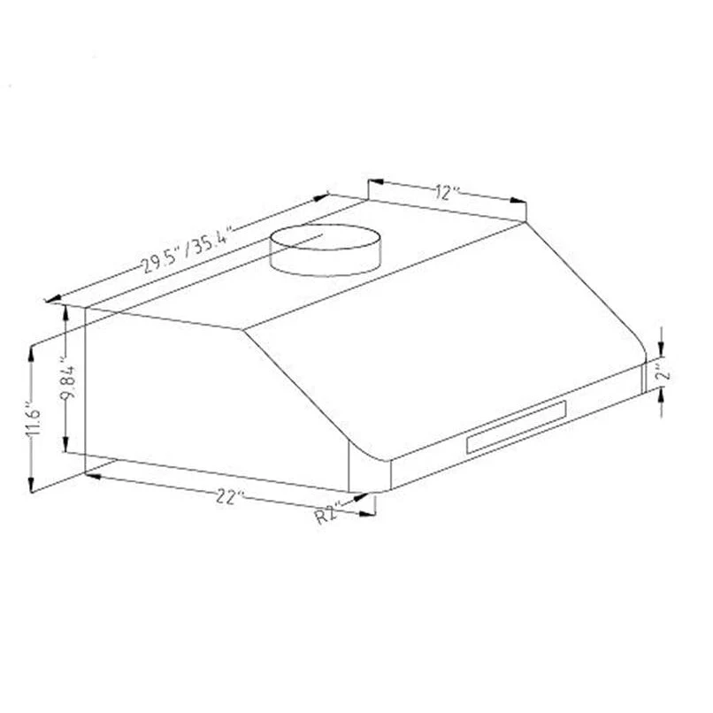 Thor Kitchen HRH3001U 30" Stainless Steel Under Cabinet Range Hood with Flaws - Image 4