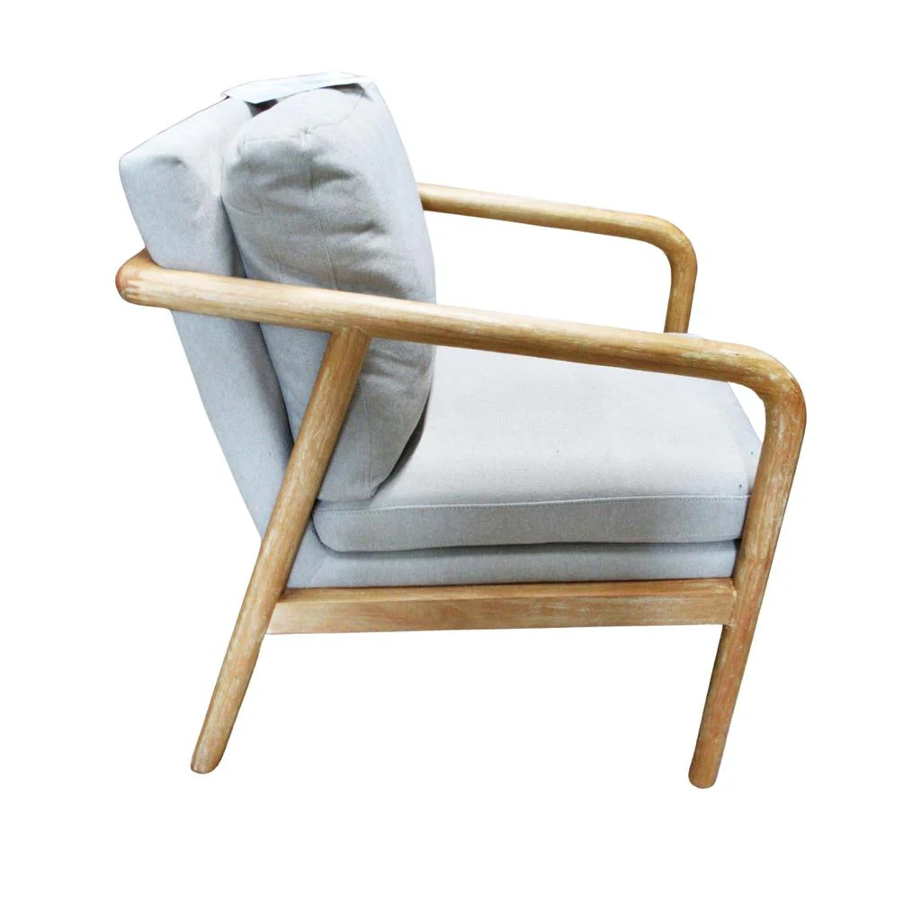 Threshold Tufeld Wood Armchair Beige - Image 3
