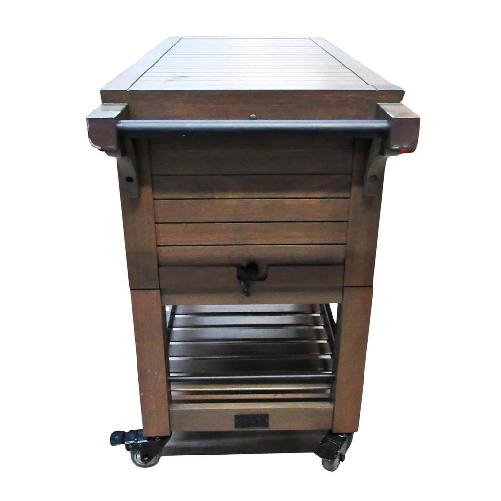 Tommy Bahama Rolling Cooler 100QT Wood - Image 3
