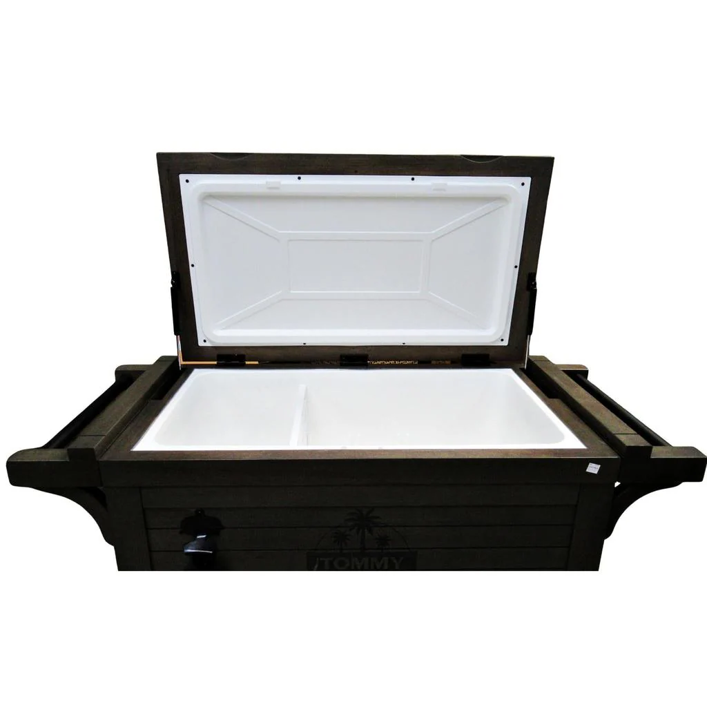 Tommy Bahama Rolling Cooler 100QT Wood - Image 6