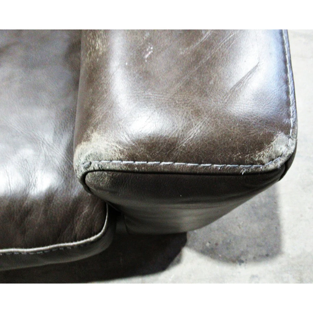 Top Grain Leather Sofa Brown - Image 7