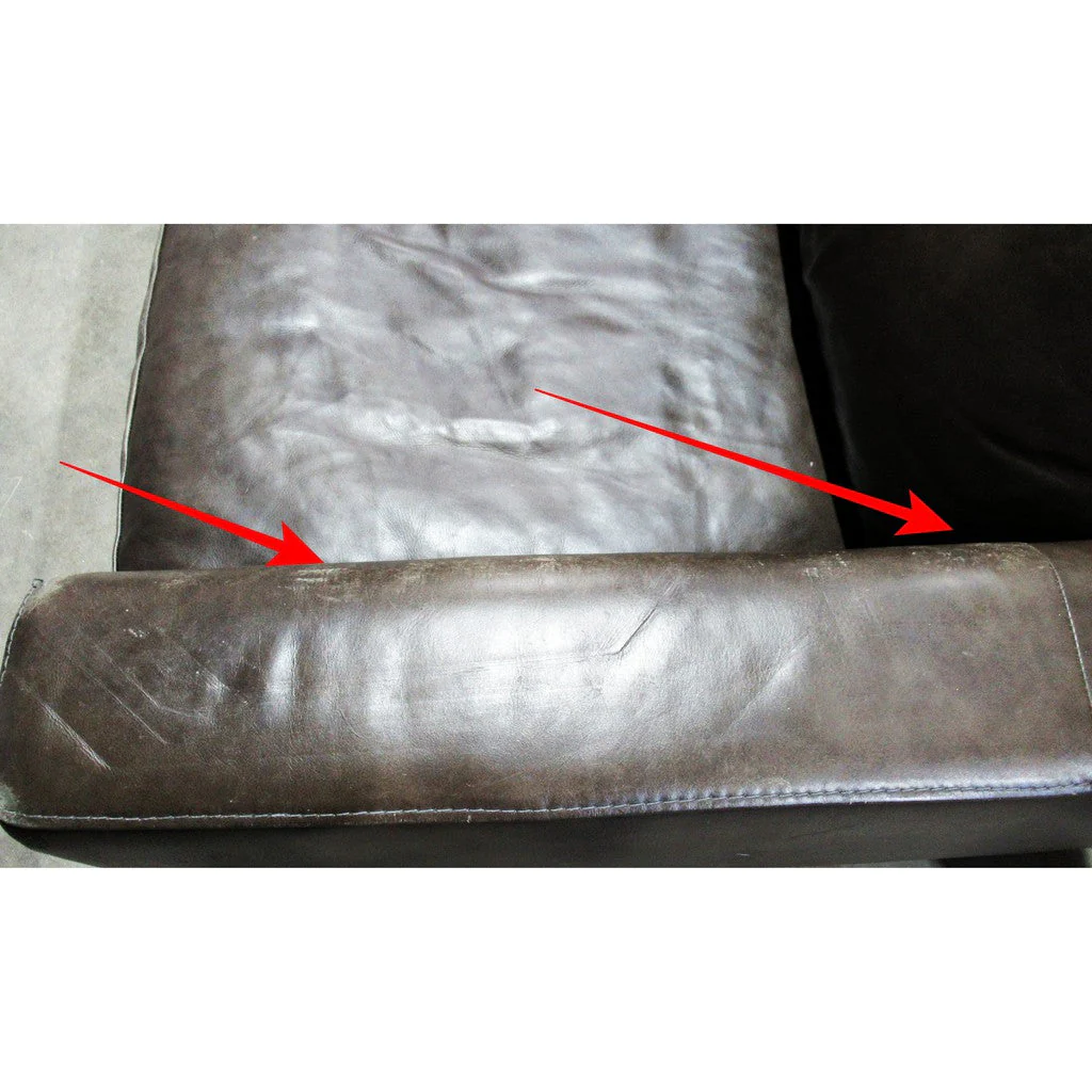 Top Grain Leather Sofa Brown - Image 8