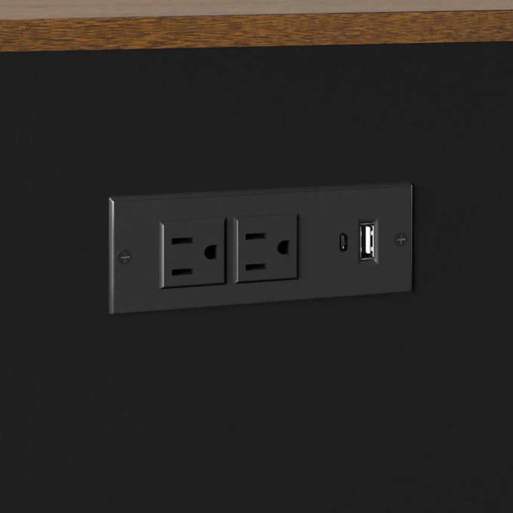 Tresanti Nathaniel Side Table with Power Black - Image 3