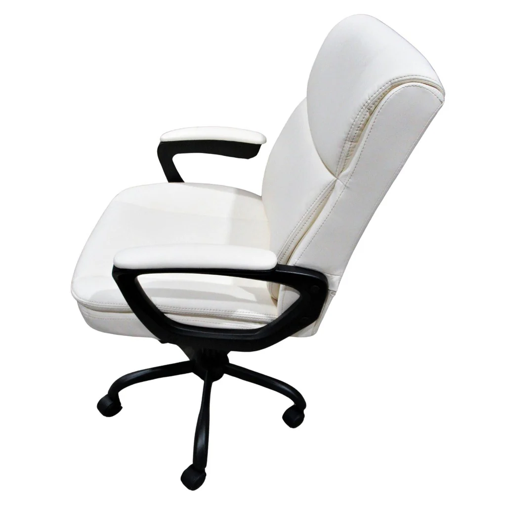 True Innovations Mid-Back Manager Office Chair White - Image 4