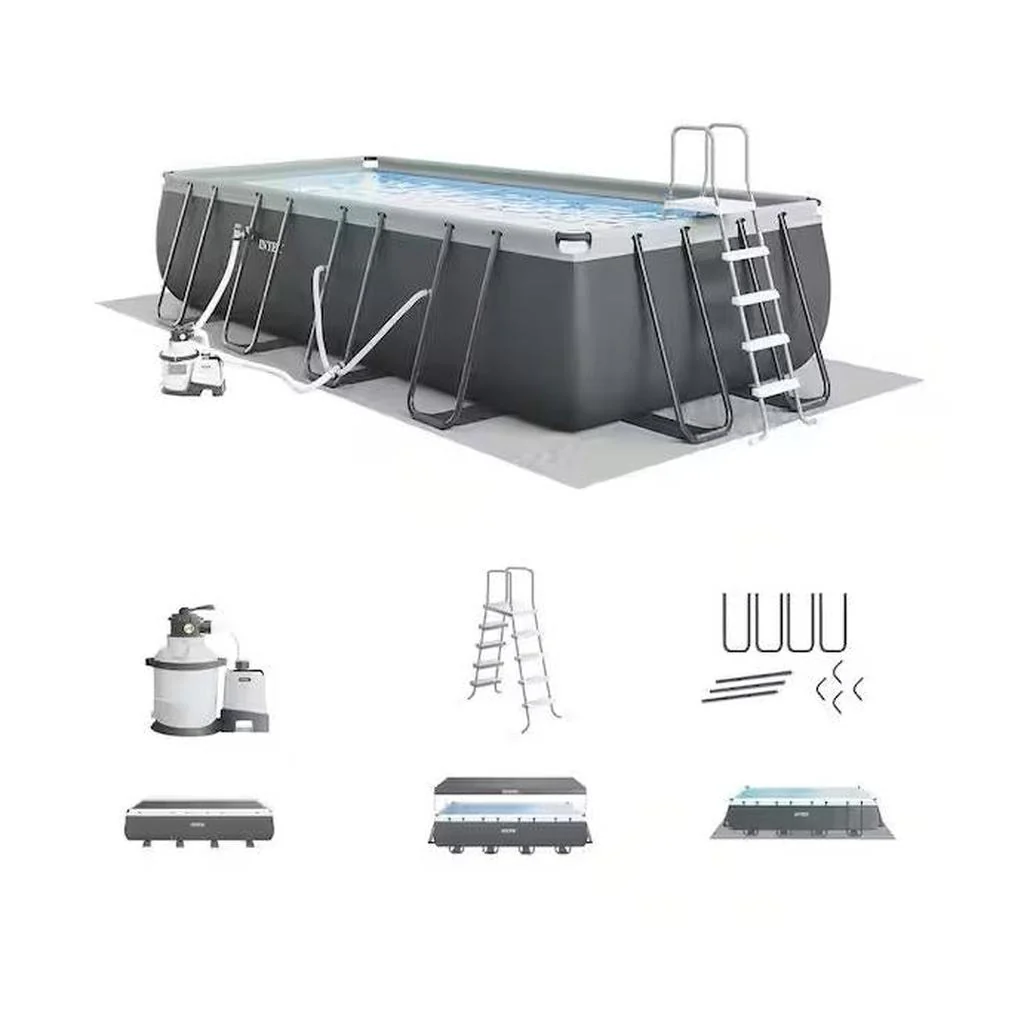 Ultra XTR 24 ft. x 12 ft. Rectangular 52 in. Deep Hard Sided Above Ground Pool Set with Pump