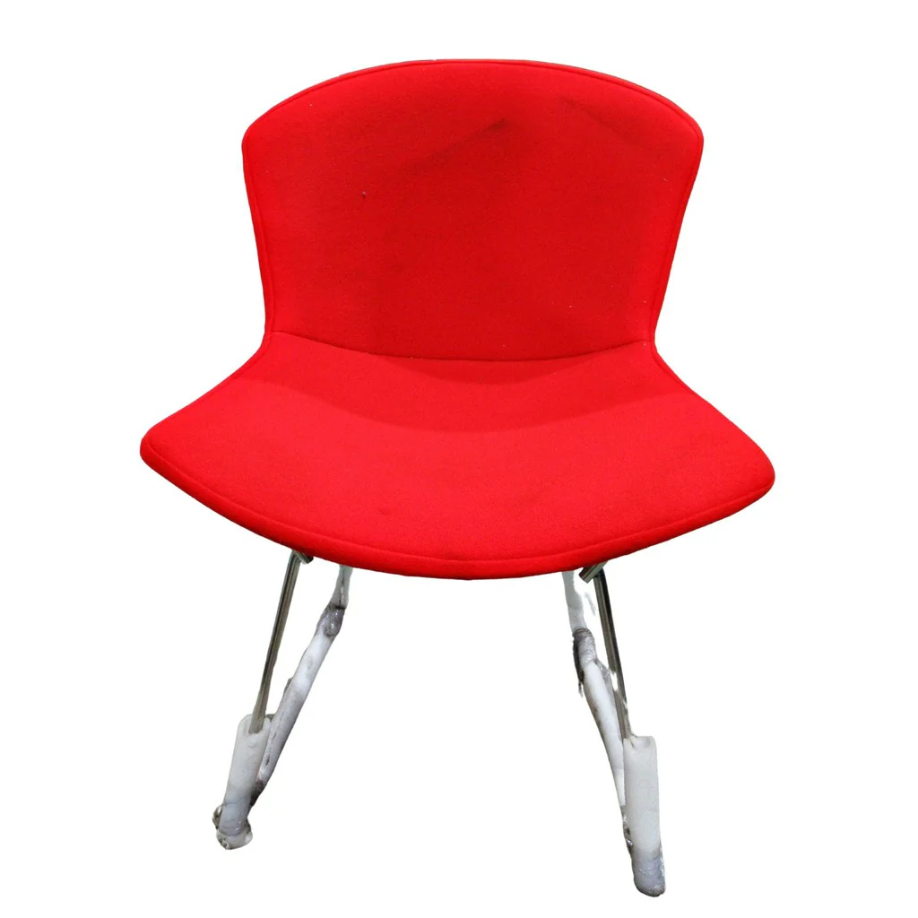 Unbranded Chrome Steel Frame Dining Chair Red