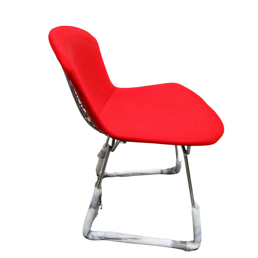 Unbranded Chrome Steel Frame Dining Chair Red - Image 2