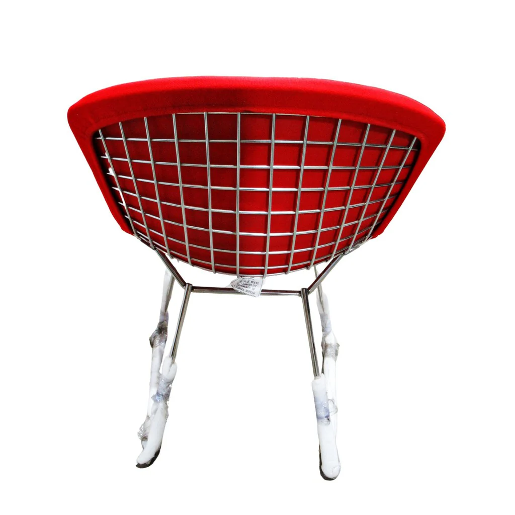 Unbranded Chrome Steel Frame Dining Chair Red - Image 3