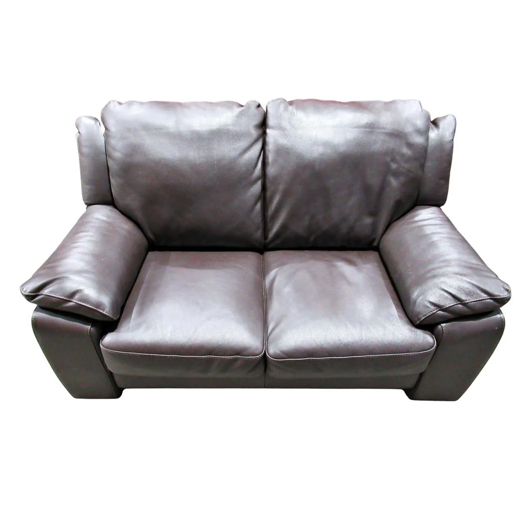 Unbranded Leather Sofa and Loveseat Brown - Image 2