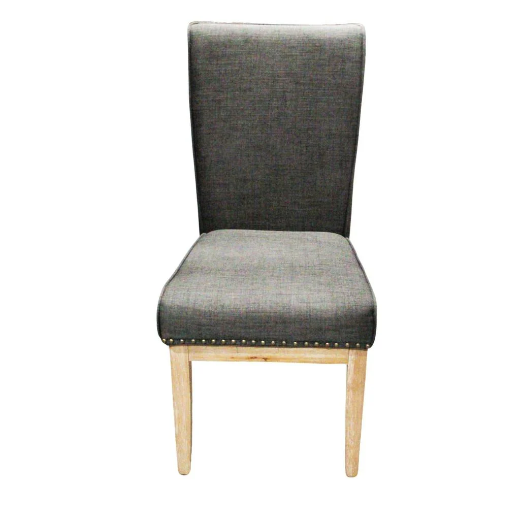Upholstered Studded Dining Chairs Brown - Image 3