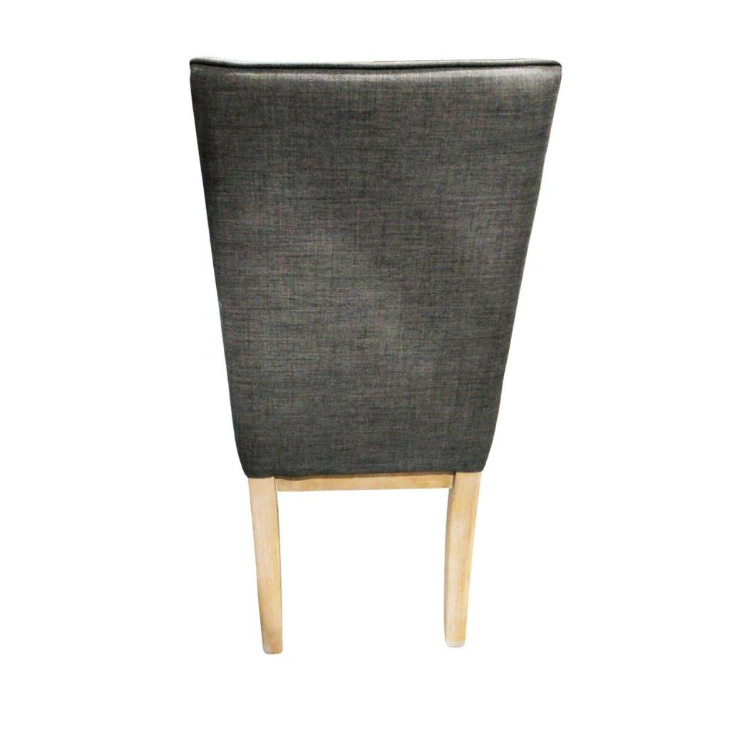 Upholstered Studded Dining Chairs Brown - Image 4