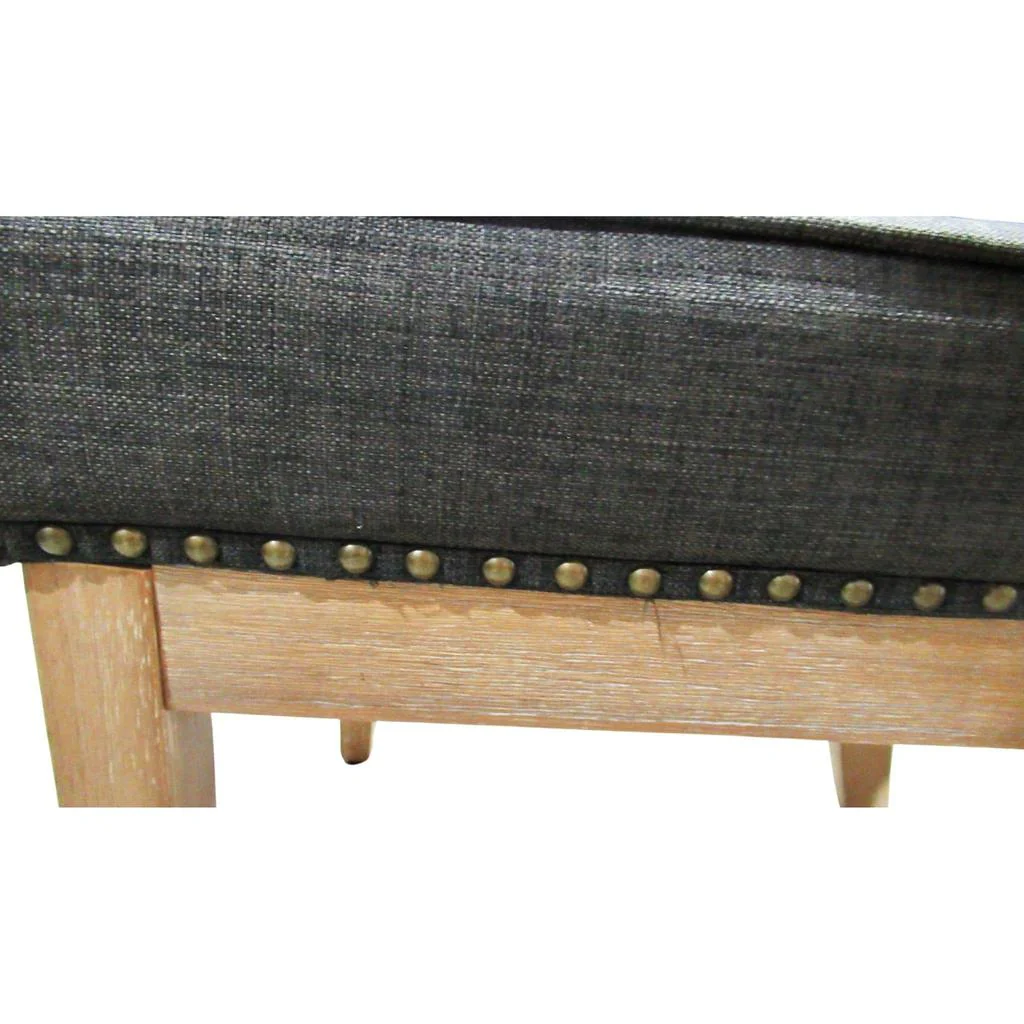Upholstered Studded Dining Chairs Brown - Image 7