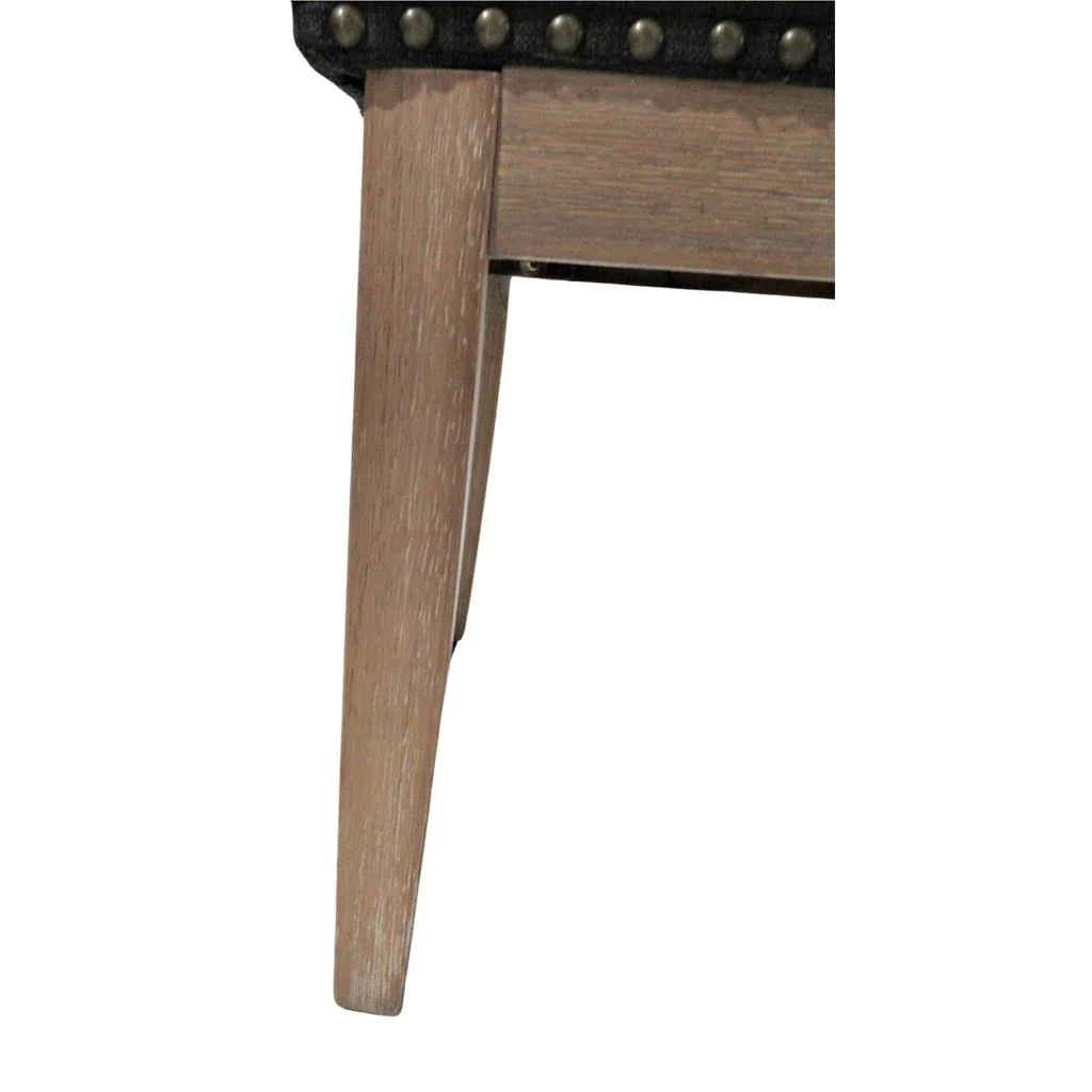 Upholstered Studded Dining Chairs Brown - Image 8