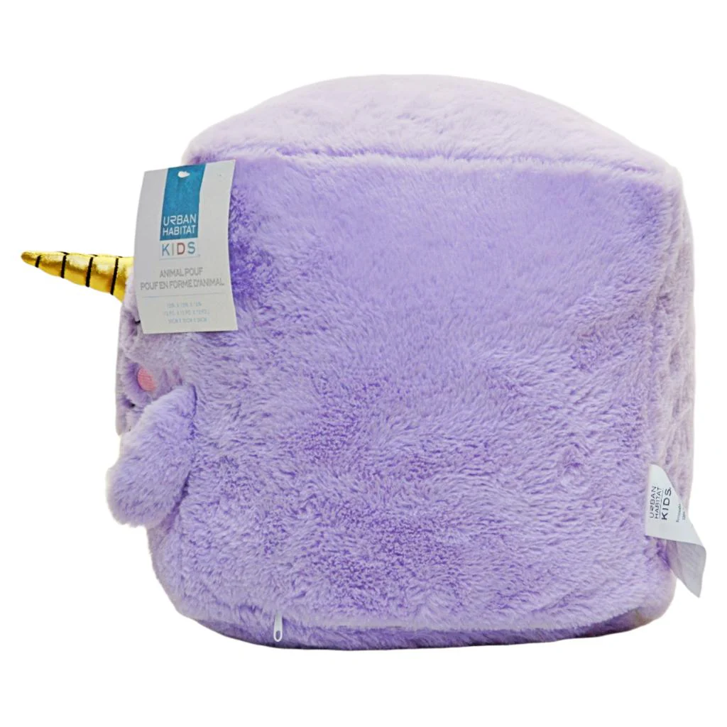 Urban Habitat Kids Cube Pouf - Purple Unicorn - Image 3