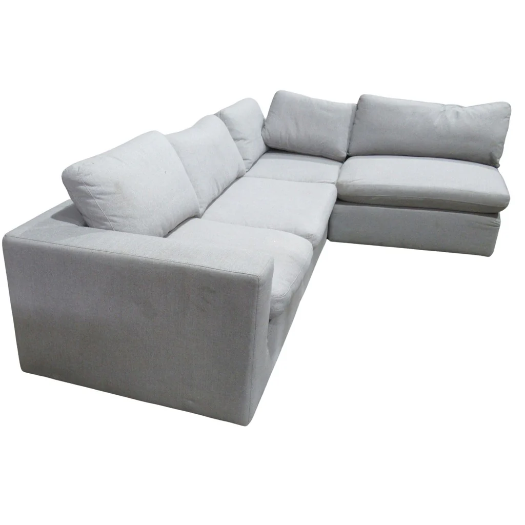Urban Lounge 5-piece Fabric Sectional Light Grey