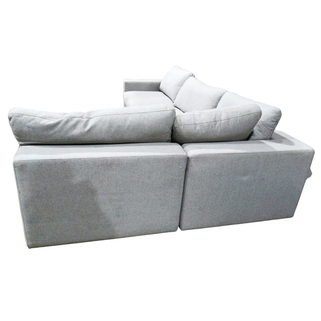 Urban Lounge 5-piece Fabric Sectional Light Grey - Image 3