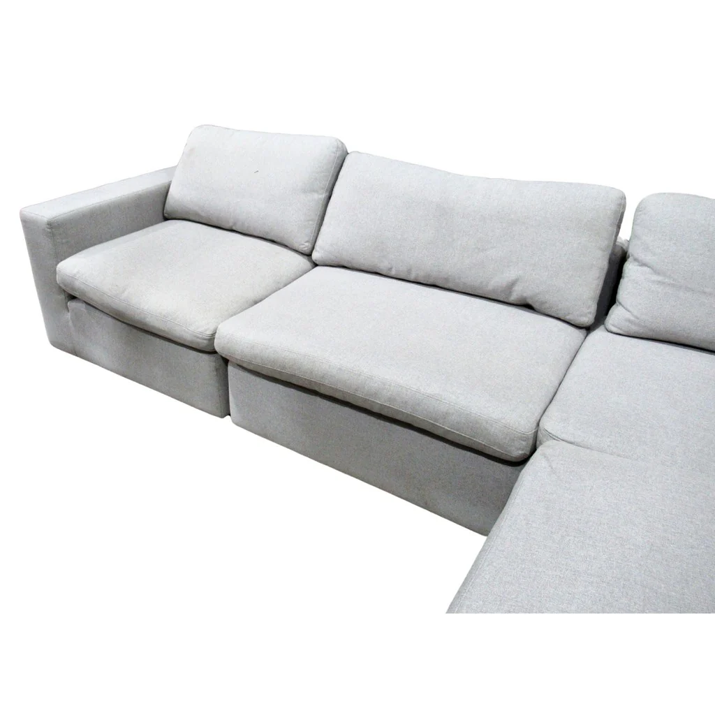 Urban Lounge 5-piece Fabric Sectional Light Grey - Image 5
