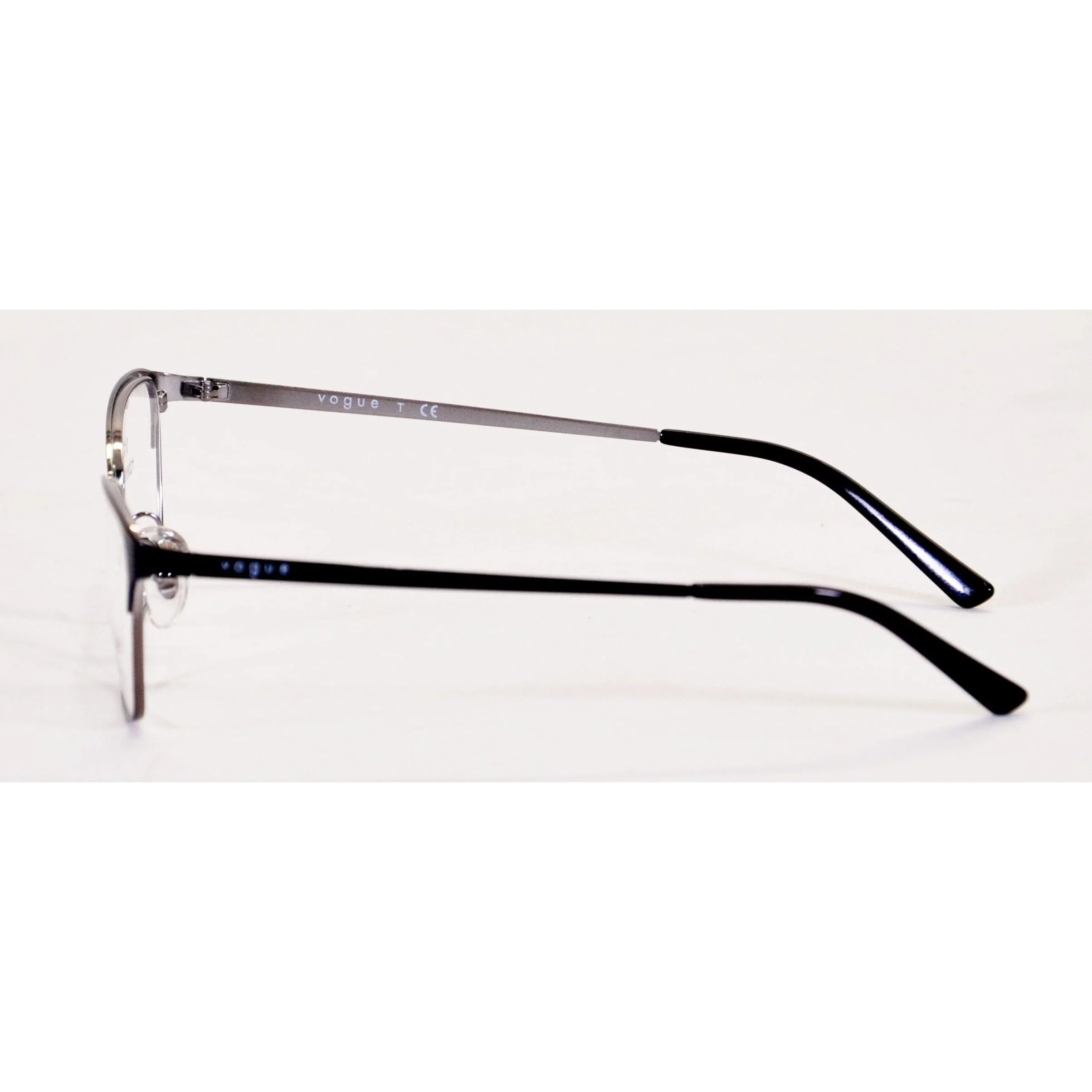 Vogue Women's 3989 Eyeglasses - Two-tone Shiny Black and Silver - Image 2