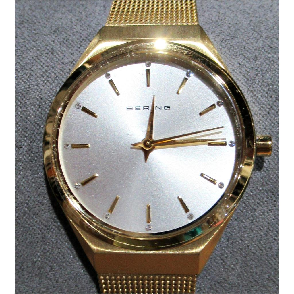 Bering Women's 11022-334 Gold Mesh Bracelet w/ White Dial Watch - Image 2