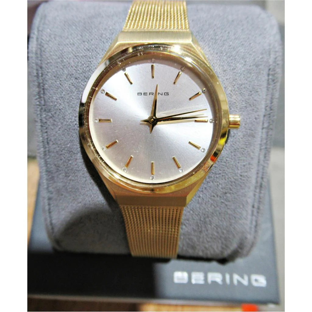Bering Women's 11022-334 Gold Mesh Bracelet w/ White Dial Watch - Image 3