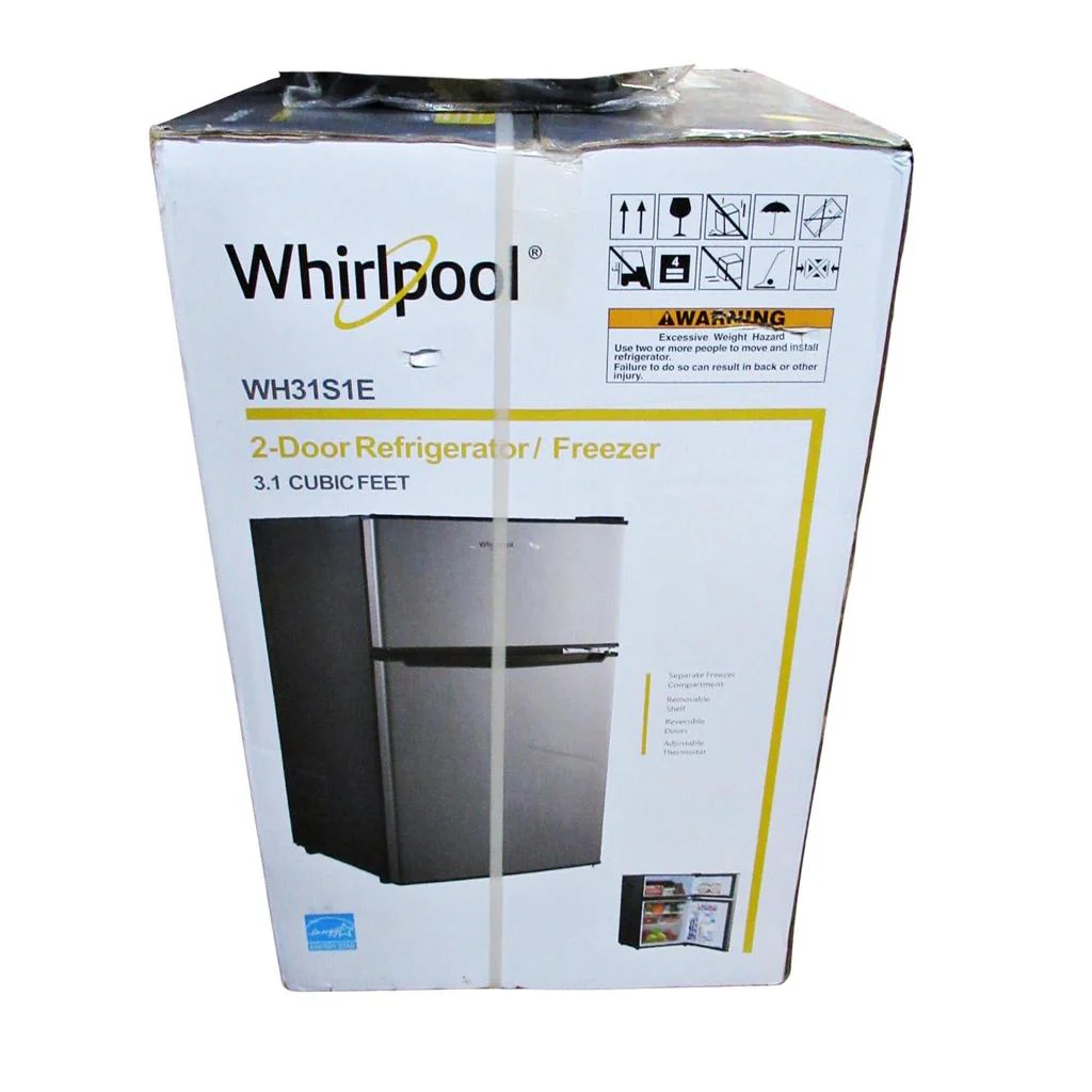 Whirlpool 3.1 cu ft Mini Refrigerator Stainless Steel WH31S1E - Image 2