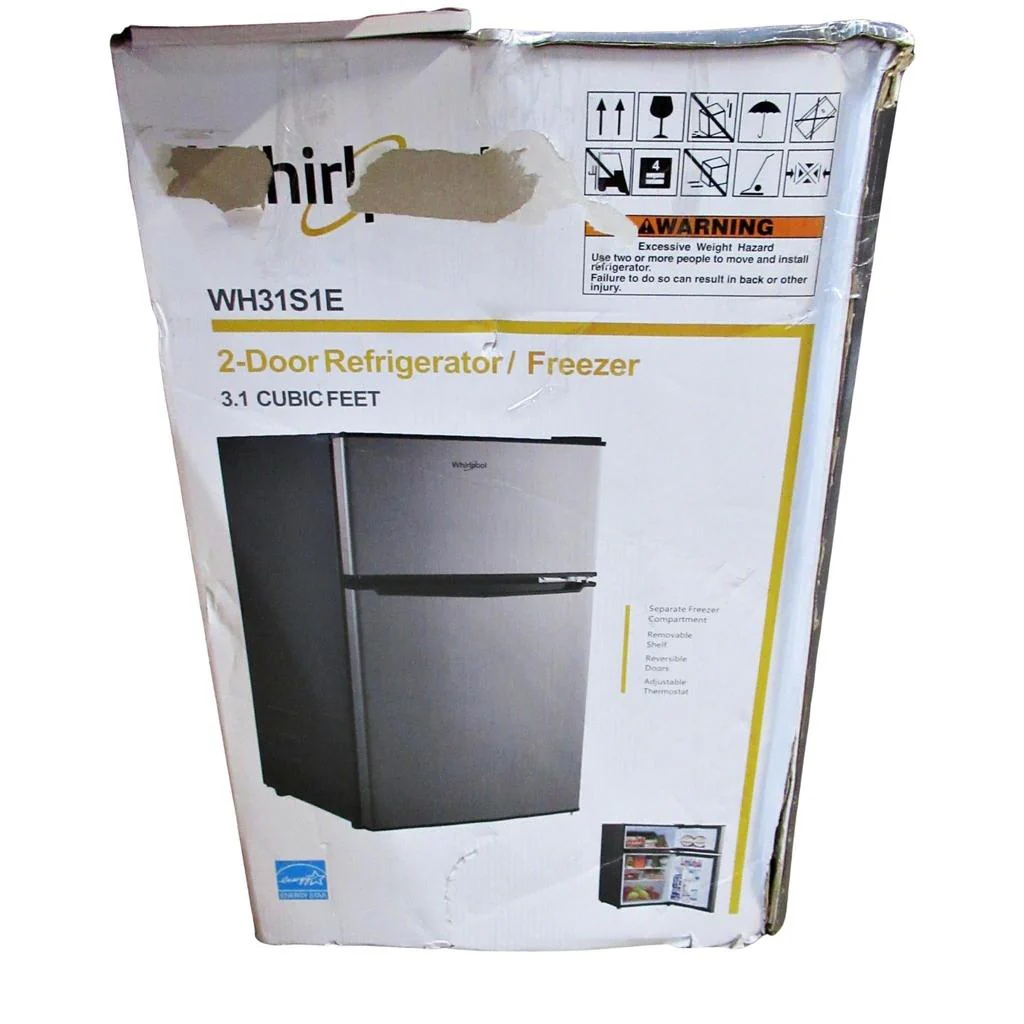 Whirlpool 3.1 cu ft Mini Refrigerator Stainless Steel WH31S1E - Image 4