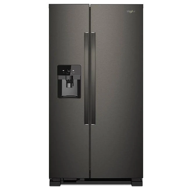 Whirlpool 33" 21 cu. ft. Side Side-by-Side Refrigerator Black Stainless Steel WRS321SDHV SN HRB2016174