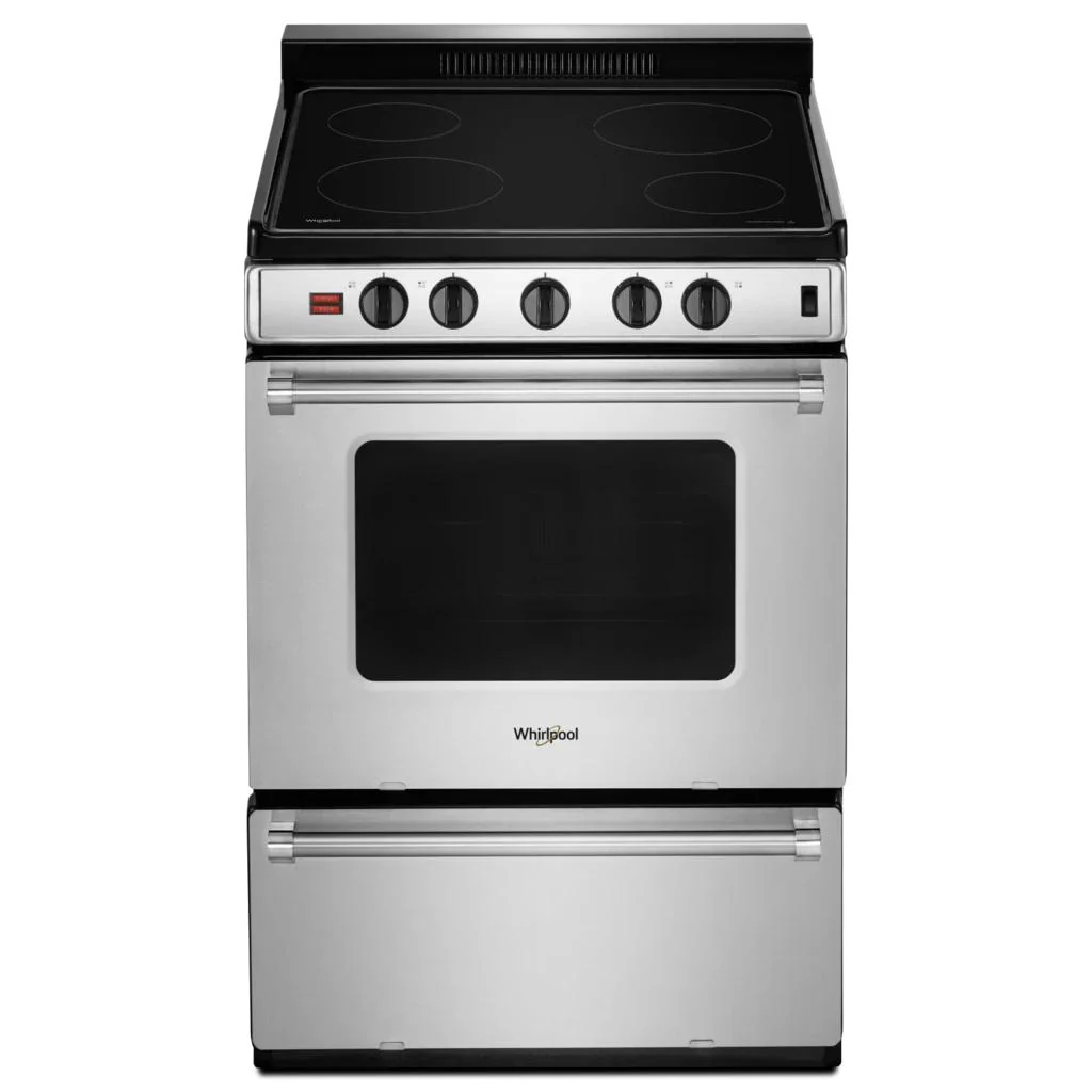Whirlpool Stainless Steel 24" Electric Range YWFE50M4HS SN RPA104590