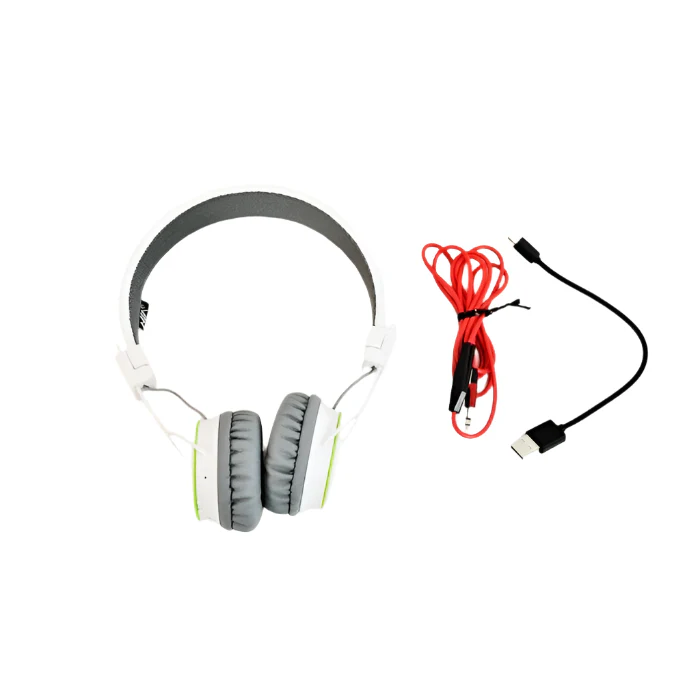 NIA X3 Wireless Bluetooth Portable Headphones White - Image 5