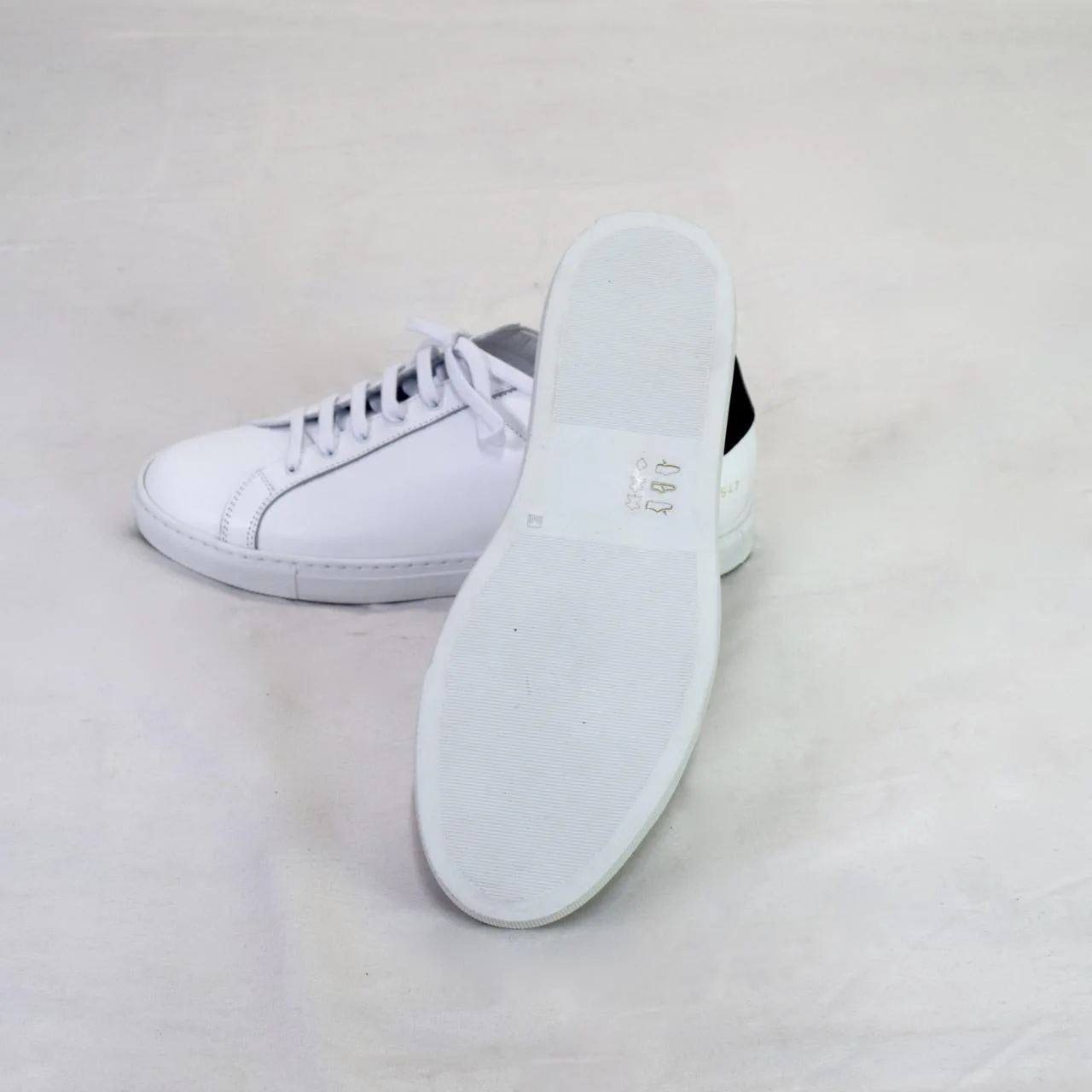 Woman by COMMON PROJECTS Retro Low Leather Sneakers White/Black 10 - Image 8