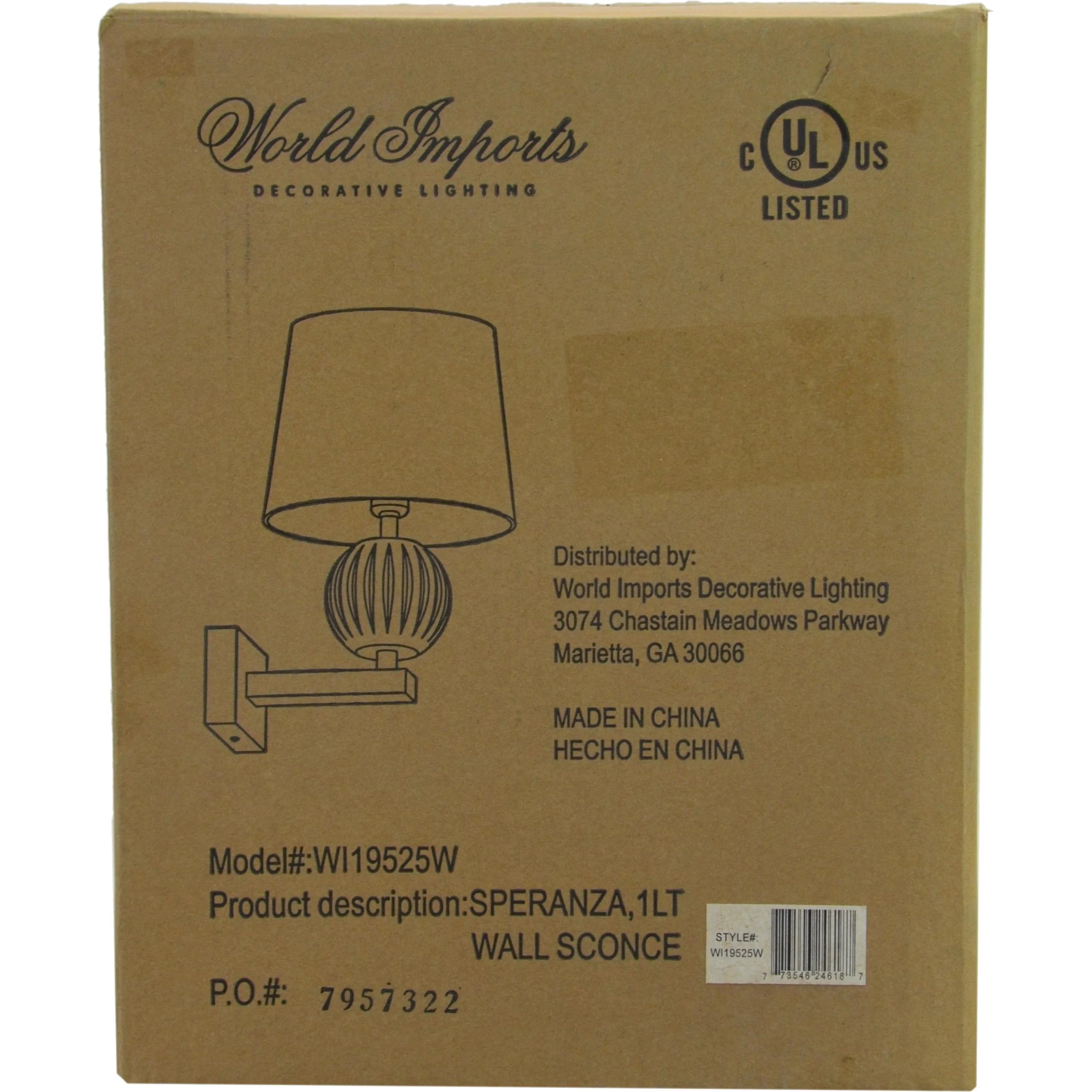 World Imports Speranza Wall Sconce Chrome - Image 3