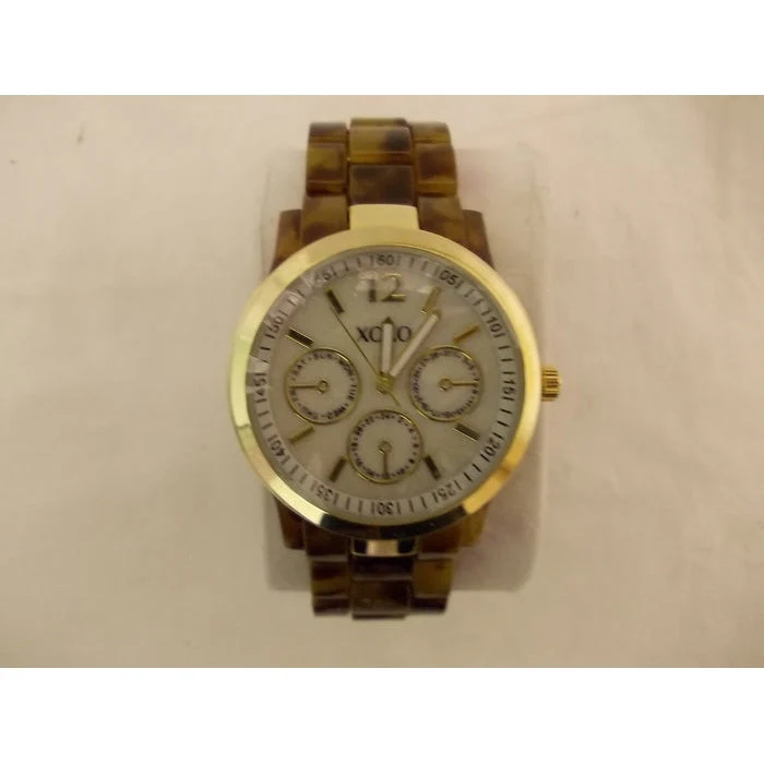XOXO Women's XO5509 Gold-Tone Dress Watch with Tortoise-Tone Bracelet